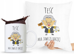 Zestaw Poduszka + Kubek Prezent Dla Teścia Taty