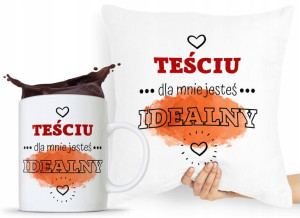 Zestaw Poduszka + Kubek Prezent Dla Teścia Taty