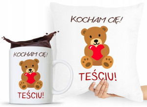 Zestaw Poduszka + Kubek Prezent Dla Teścia Taty