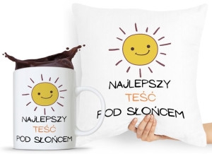 Zestaw Poduszka + Kubek Prezent Dla Teścia Taty