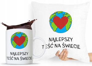 Zestaw Poduszka + Kubek Prezent Dla Teścia Taty