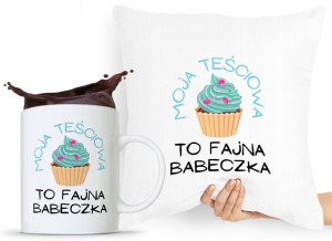 Zestaw Poduszka + Kubek Prezent Dla Teściowej Mamy