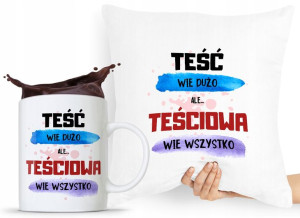 Zestaw Poduszka + Kubek Prezent Dla Teściowej Mamy