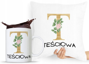 Zestaw Poduszka + Kubek Prezent Dla Teściowej Mamy