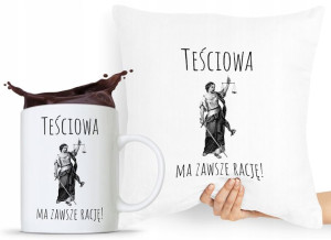 Zestaw Poduszka + Kubek Prezent Dla Teściowej Mamy