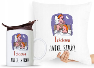 Zestaw Poduszka + Kubek Prezent Dla Teściowej Mamy