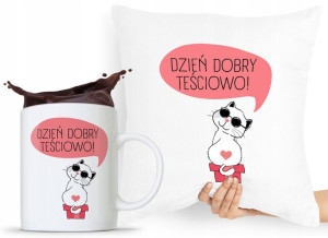 Zestaw Poduszka + Kubek Prezent Dla Teściowej Mamy