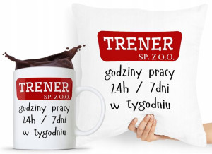 Zestaw Poduszka + Kubek Prezent Dla Trenera