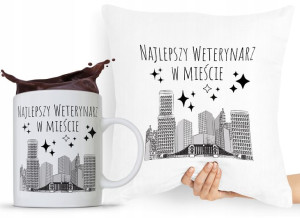 Zestaw Poduszka + Kubek Prezent Dla Weterynarza