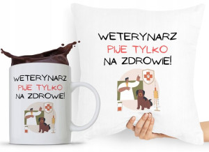 Zestaw Poduszka + Kubek Prezent Dla Weterynarza
