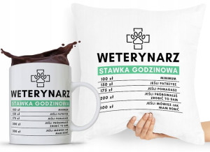 Zestaw Poduszka + Kubek Prezent Dla Weterynarza