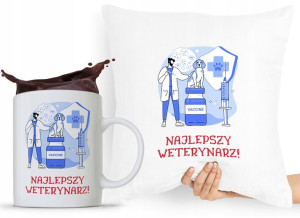 Zestaw Poduszka + Kubek Prezent Dla Weterynarza