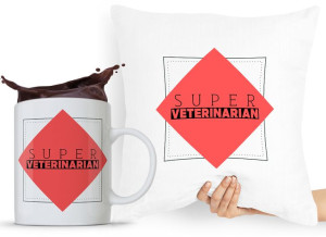 Zestaw Poduszka + Kubek Prezent Dla Weterynarza