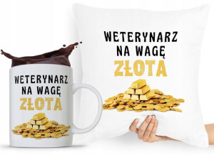 Zestaw Poduszka + Kubek Prezent Dla Weterynarza