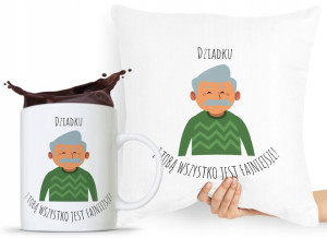Zestaw Poduszka + Kubek Prezent Dzień Dziadka