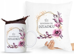 Zestaw Poduszka + Kubek Prezent Dzień Dziadka