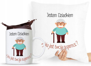 Zestaw Poduszka + Kubek Prezent Dzień Dziadka