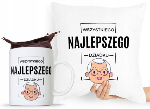 Zestaw Poduszka + Kubek Prezent Dzień Dziadka