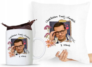 Zestaw Poduszka + Kubek Prezent Mateusz Morawiecki