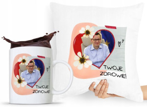 Zestaw Poduszka + Kubek Prezent Mateusz Morawiecki