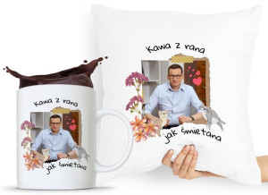 Zestaw Poduszka + Kubek Prezent Mateusz Morawiecki