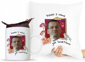 Zestaw Poduszka + Kubek Prezent Mateusz Morawiecki