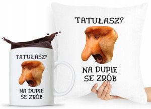 Zestaw Poduszka + Kubek Prezent Nosacz Janusz