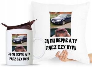 Zestaw Poduszka + Kubek Prezent Nosacz Janusz