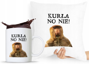 Zestaw Poduszka + Kubek Prezent Nosacz Janusz