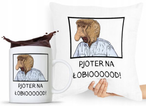 Zestaw Poduszka + Kubek Prezent Nosacz Janusz