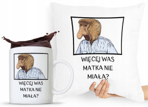 Zestaw Poduszka + Kubek Prezent Nosacz Janusz