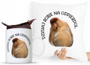 Zestaw Poduszka + Kubek Prezent Nosacz Janusz