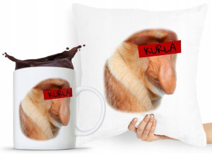 Zestaw Poduszka + Kubek Prezent Nosacz Janusz