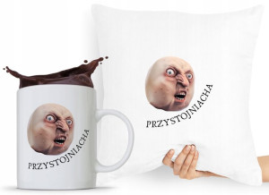 Zestaw Poduszka + Kubek Śmieszny Zabawny Prezent