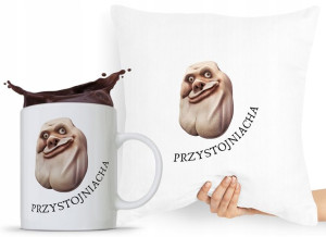 Zestaw Poduszka + Kubek Śmieszny Zabawny Prezent