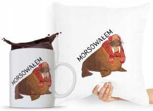 Zestaw Poduszka + Kubek Śmieszny Zabawny Prezent