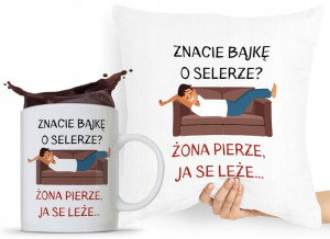 Zestaw Poduszka + Kubek Śmieszny Zabawny Prezent