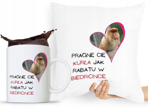 Zestaw Poduszka + Kubek Walentynki Dla Dziewczyny