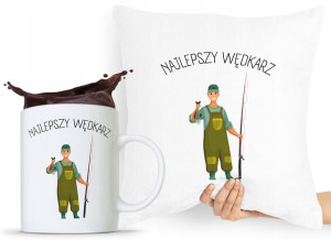 Zestaw Poduszka + Kubek Wędkarza Rybaka Prezent