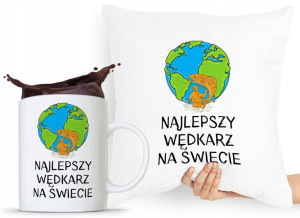 Zestaw Poduszka + Kubek Wędkarza Rybaka Prezent