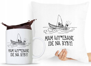 Zestaw Poduszka + Kubek Wędkarza Rybaka Prezent