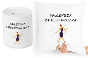 Zestaw Poduszka + Skarbonka Imprezowicza Prezent