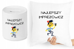 Zestaw Poduszka + Skarbonka Imprezowicza Prezent