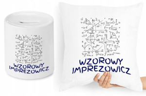 Zestaw Poduszka + Skarbonka Imprezowicza Prezent