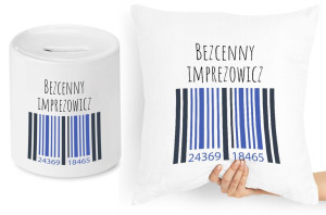 Zestaw Poduszka + Skarbonka Imprezowicza Prezent