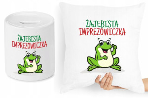 Zestaw Poduszka + Skarbonka Imprezowicza Prezent