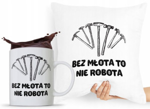 Zestaw Poduszka Kubek Budowlańca Majstra Fachowca