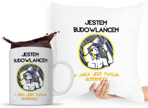 Zestaw Poduszka Kubek Budowlańca Majstra Fachowca