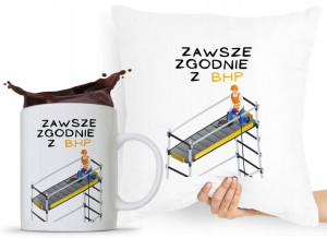Zestaw Poduszka Kubek Budowlańca Majstra Fachowca