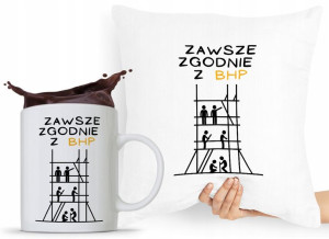 Zestaw Poduszka Kubek Budowlańca Majstra Fachowca